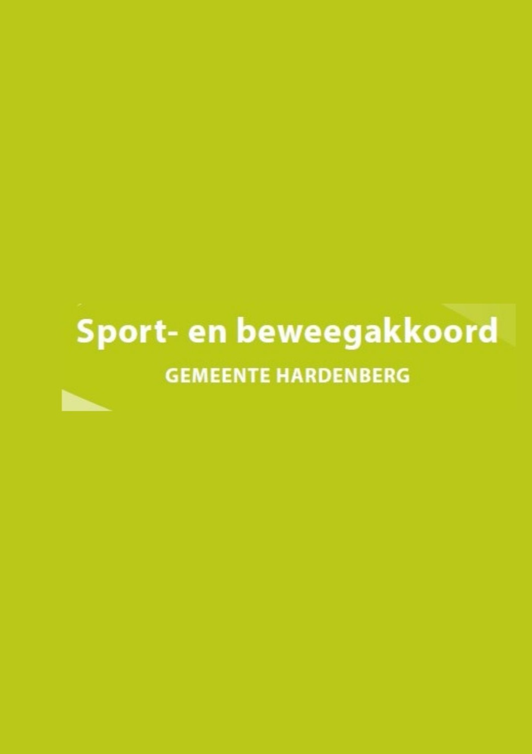 sport en beweegakkoord Hardenberg